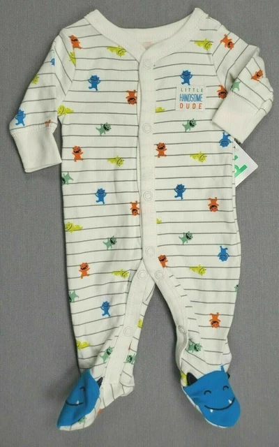 New Baby Boy Clothes Child Mine Carter's Preemie Handsome Dude Footed Outfit