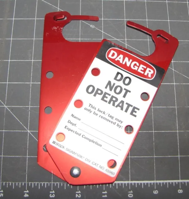 Brady Red Lockout Tag Danger Do Not Operate Aluminum Part # 65960   - SD31