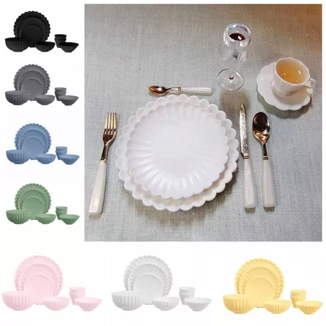 Miniature Food Utensil Bowl Dish Plate Doll Accessories Dollhouse Tableware