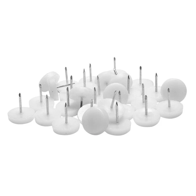 TABLE CHAIR FOOT Floor Skid Slide Pad Nail Protectors 25Mm Dia 30 Pcs
