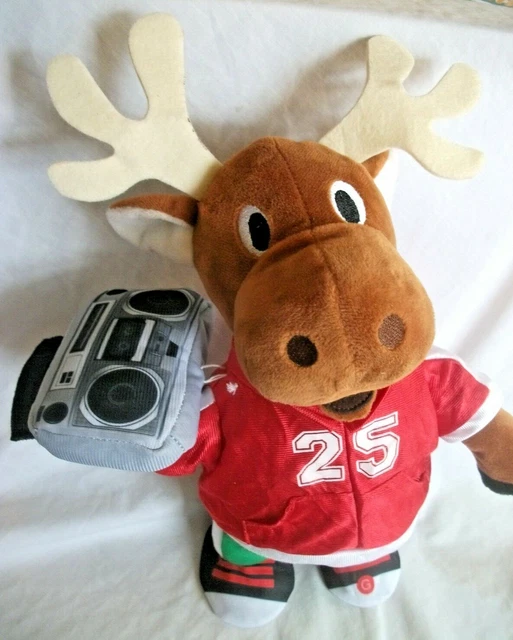 Moose The Rapper CHRISTMAS MOOSE PLUSH Animated Singing Dancing Gemmy Rapper Boom Box ...