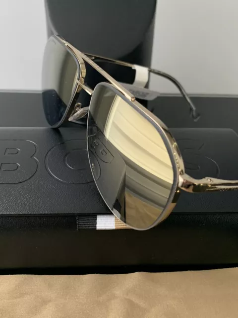 Boss Mens aviator sunglasses gold  1326/S 60mm New 100% Authentic