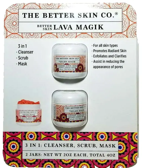 2Pc The Better Skin Lava Magik Exfoliate Scrub Reduce Pores Face Cleanser SEALED