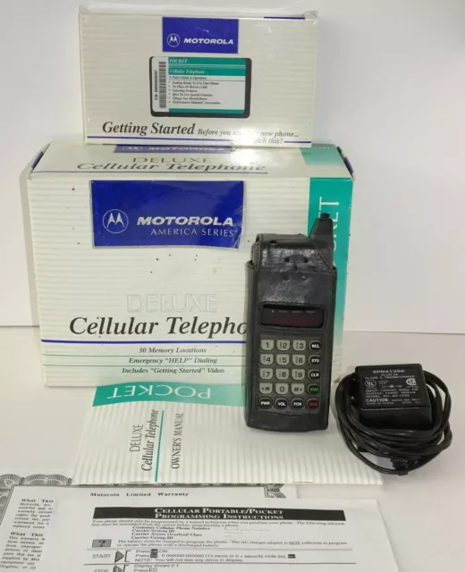 Vintage 1994 MOTOROLA Deluxe Cellular Pocket Phone 34644A, WORKS! America Series