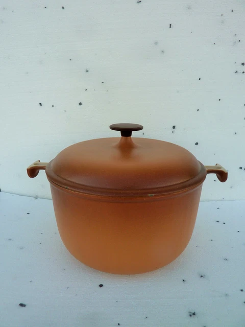 Cocotte Le Creuset 1,9L Fonte émaillée Marron Avec Couvercle Verre - Excellent état