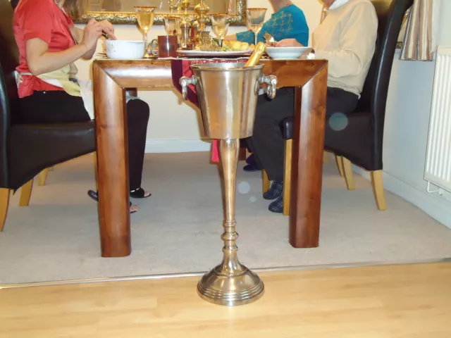 Bodenstehend Champagner Eiskübel Vintage Silberständer Weinkühler Bar Getränke Bodenstehend Champagner Eiskübel Vintage Silberständer Weinkühler Bar Getränke