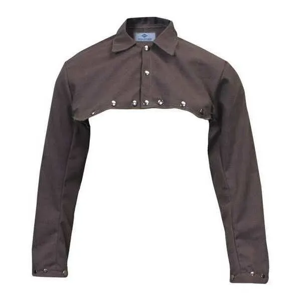 NATIONAL SAFETY APPAREL Welding Half Jacket, XL, 30", Brown C75TWXL017