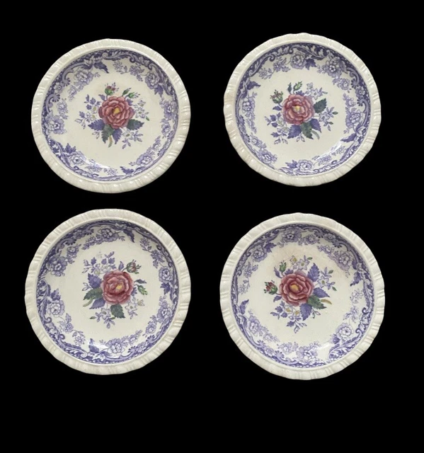 Set Of 4 Copeland England SPODE MAYFLOWER Butter Pat Small Plate 3” HTF