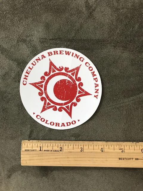 Denver CHELUNA BREWERY BEER STICKER Colorado Brew Brewing Aurora Decal Mexican
