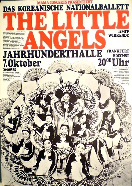 THE LITTLE ANGELS  rares Ballett-Plakat (Korea) aus den 80er Jahren gerollt