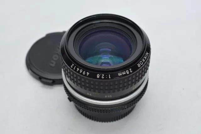 [ Casi Mint ] Nikon Nikkor Ai 28mm F/2.8 Gran Angular Mf Objetivo de Cámara