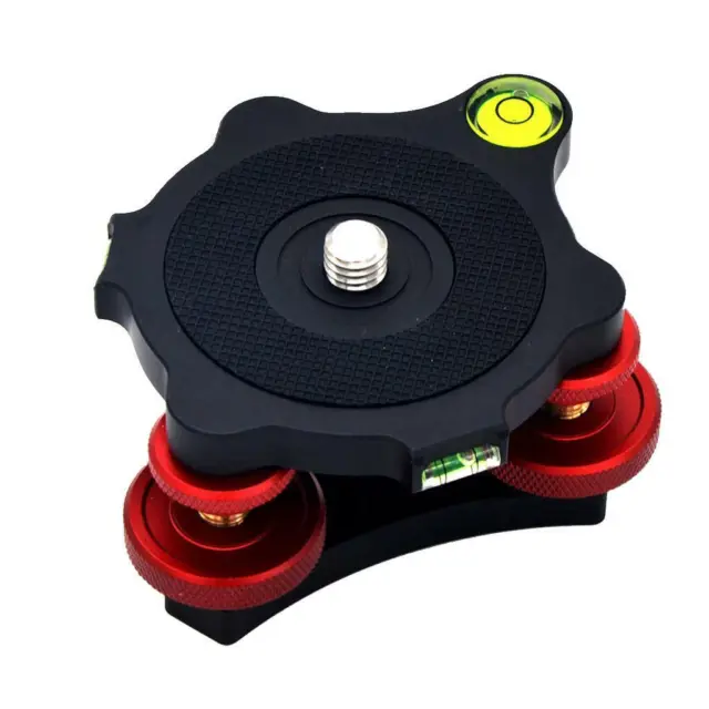 VELEDGE LP-64 3/8 Inch Screw Tripod Leveling Base with 3 Adjustment Dial