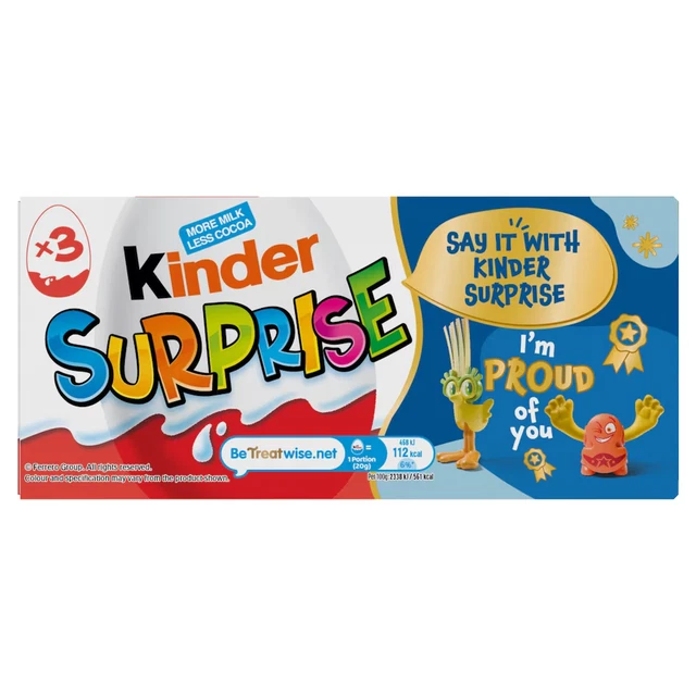 Kinder Present KINDER SURPRISE EGG 3 X 20G - Kids Surprise Gift Egg For Easter (Pack ...