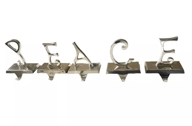 Pottery Barn Christmas Stocking Holder  Hanger Letters P. E. A. C. E. (PEACE)