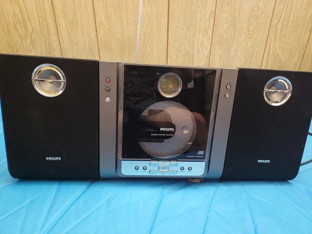 PHILIPS MC235B/37 WALL/SHELF CD Player AM/FM Radio with Speakers AM/FM ...