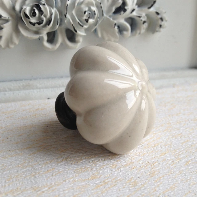 5PCS Light Grey Cabinet Knob Ceramic Furniture Handle Drawer Dresser Pulls