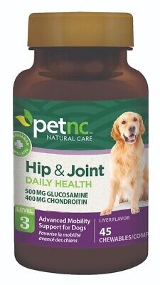 PetNC Natural Care Hip and Joint Health Advanced Chewables for Dogs, 45 Count