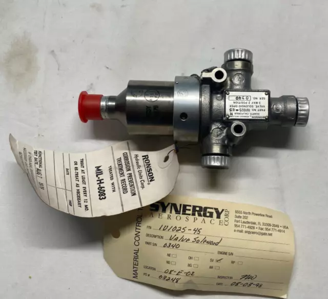 Aircraft Solenoid Valve, 3 way, 2 position  (Part Number:1U1025-45)    [C-14-01]