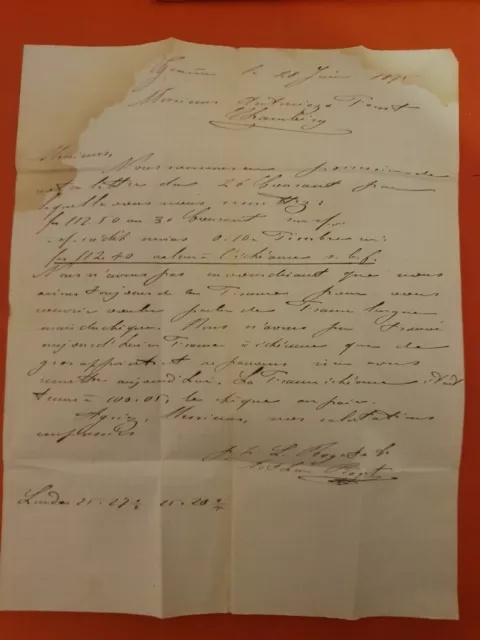 Suisse -   Lettre de Genève avec texte pour Chambéry en 1875 - D 366 3