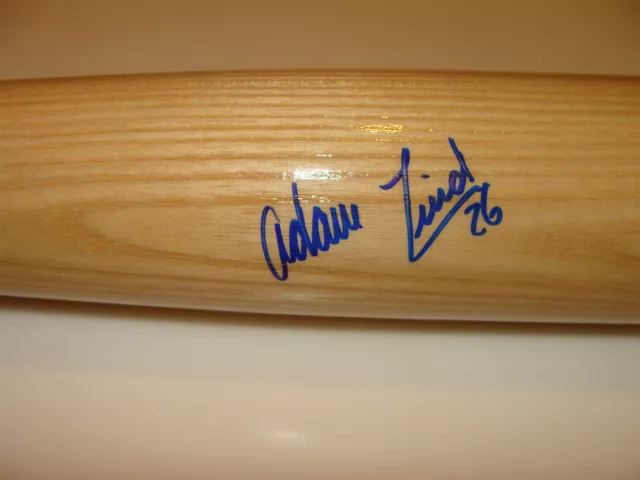 Adam Lind Signed MLB Rawlings Blonde Baseball Bat Toronto Blue Jays Autograph