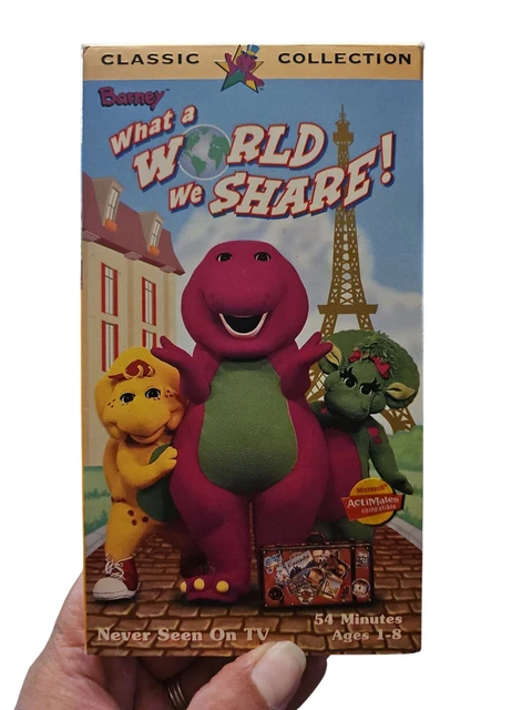 BARNEY-WHAT A WORLD We Share(VHS,1999)TESTED-RARE VINTAGE COLLECTIBLE ...