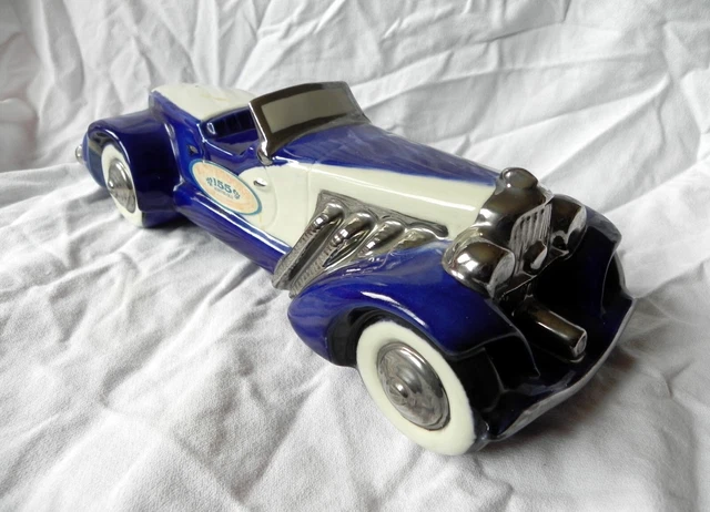 1971 R.H.-18 Ezra Brooks 155 BLUE WHITE CAR Liquor Decanter Heritage 1971 R.H.-18 Ezra Brooks 155 BLUE WHITE CAR Liquor Decanter Heritage