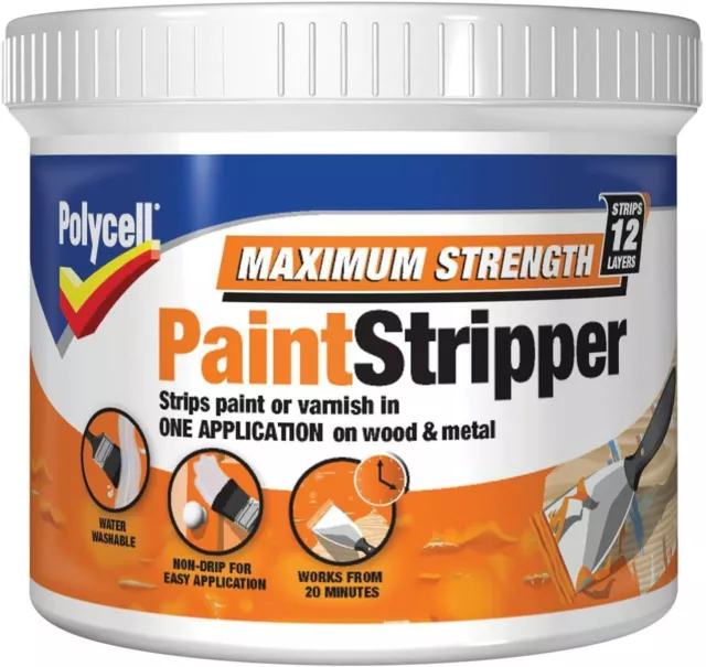 Polycell - Maximum Strength Paint Stripper Wood Metal Interior - 500ml / 1L