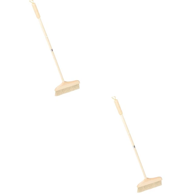 2 escobas de limpieza suave resistente para oficina hogar