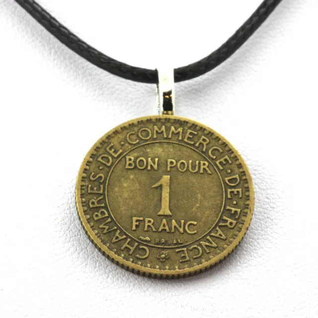 Halskette Münze Frankreich 1 Franc Zimmer Von Handels-