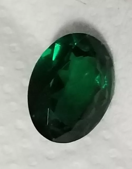 2.5 ct Oval Emerald New Vintage Genuine Corundum Swiss Made 8 Hardness 9 x 7 mm