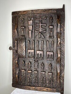 african hand carved Dogon Door Wood Mali African Art 22" X 15"