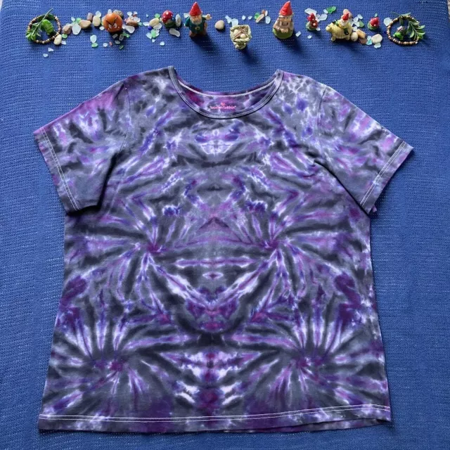 Camiseta Tie Dye talla grande 18/20 para damas corte ~ hecha a mano en serie, PA EE. UU.