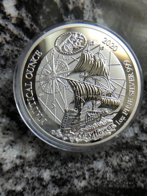 2020 Rwanda Mayflower Nautical Ounce Proof 1 oz Silver Coin w/COA - 1,000 Minted