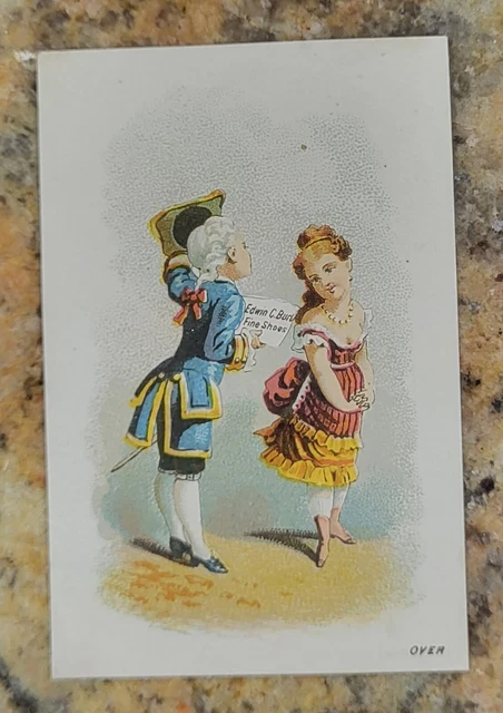 Victorian Trade Card Bath Maine FR Shaw  - Edwin Burt New York Fine Shoes