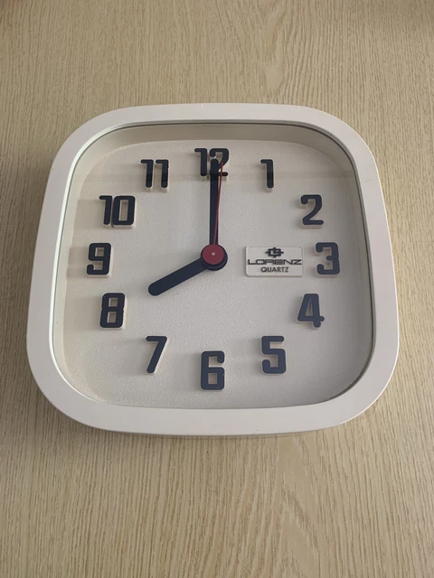 orologio Lorenz quartz muro parete clock design retro originale