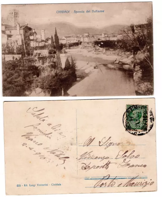 CARTOLINA DEL 1916 viaggiata - CIVIDALE Udine - Sponda del Natisone EUR ...