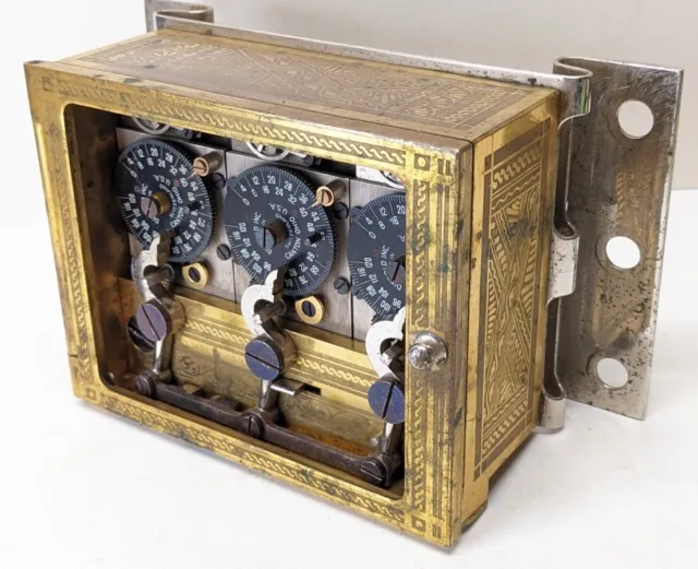 RARE ANTIQUE 1800s DIEBOLD BANK SAFE TIME LOCK VAULT CLOCK 3 MOVEMENT PAT. 1894