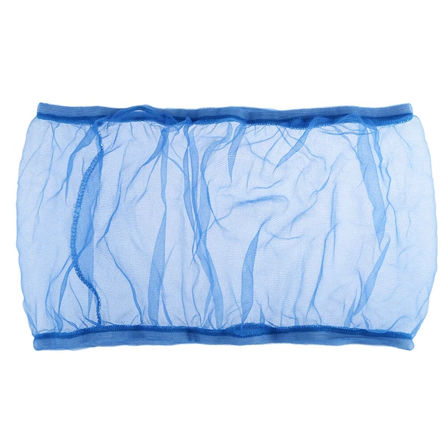 Red de cubierta de jaula para pájaros de malla de nailon fácil limpieza protector receptor de semillas (azul S)
