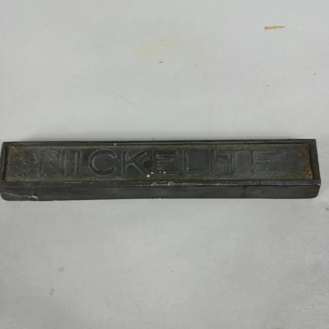 Vintage Nickelite Ingot Bar 3+ pounds