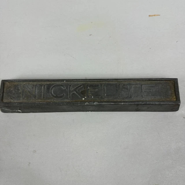 Vintage Nickelite Ingot Bar 3+ pounds