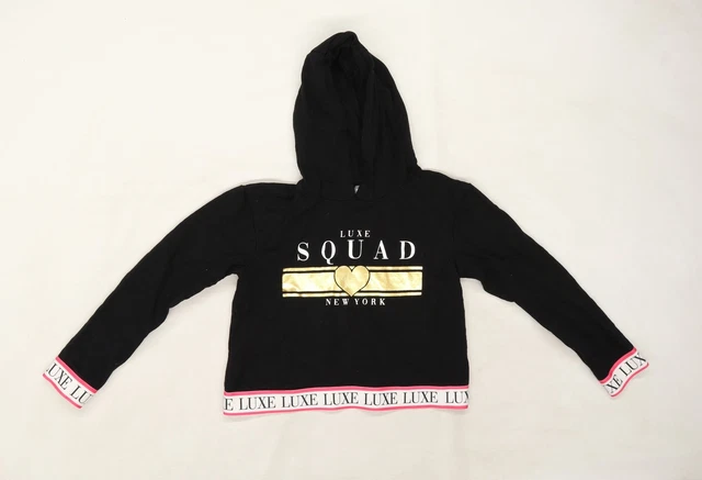 Studio Girls Black  Cotton Pullover Hoodie Size 12-13 Years   - crop hoodie