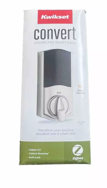 Kwikset  Convert Smart  Lock Satiin Nickel Zigbee 3.0 Connnected Smart Lock