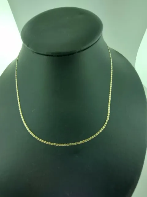 14K Solid Gold tri color Valentino Chain  necklace 18"