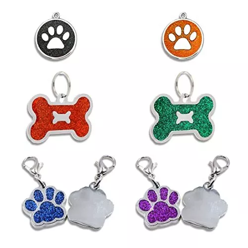 6 Pièces Pendentif anti-perte animaux domestiques en paquet plaque d'identifi...