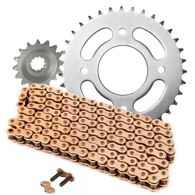 Chain and Sprocket Kit For Suzuki GN 125 1992-1998 Gold Heavy Duty Set GN125