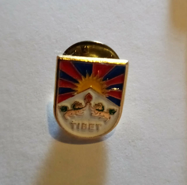 Lotto 3 GADGET TIBET LIBERO Spilletta Pin + Bandierina + Adesivo 2013 Italia 2