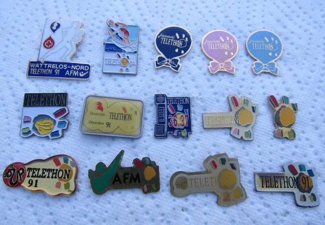 Lot De 14 Pin's Telethon