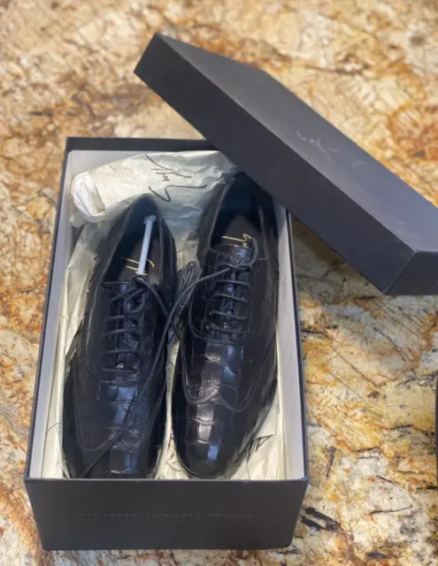 Giuseppe Zanotti crocodile print leather dress shoes men size 41 EU