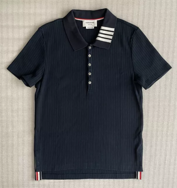 Men’s Authentic Pre-Owned Thom Browne Short Sleeve Polo Size Small MSRP $450