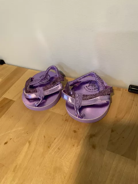 Build A Bear purple flipflops sandals Shoes Sequins